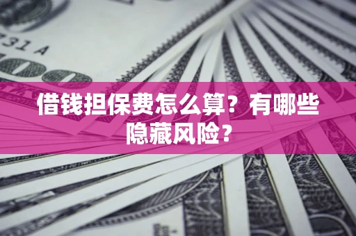 济南借钱担保费怎么算？有哪些隐藏风险？