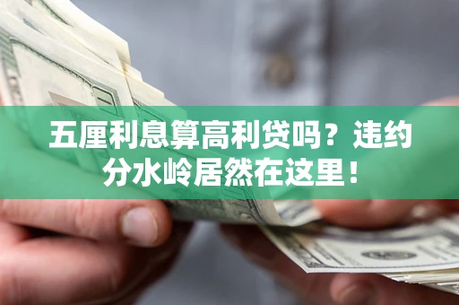 济南五厘利息算高利贷吗？违约分水岭居然在这里！