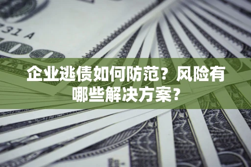 济南企业逃债如何防范？风险有哪些解决方案？