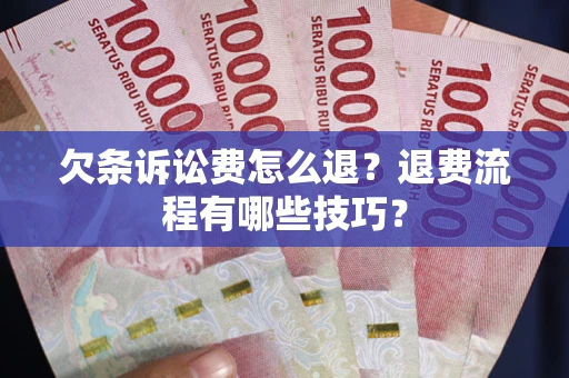 济南欠条诉讼费怎么退？退费流程有哪些技巧？
